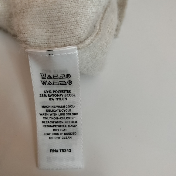 Cold weather Layer Rachel Zoe Taupe Turtleneck Sweater -ships fast - Picture 5 of 5